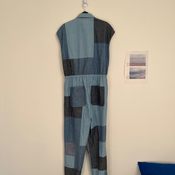 3.1 Phillip Lim Denim Patchwork Jumpsuit - Picture 2 of 4